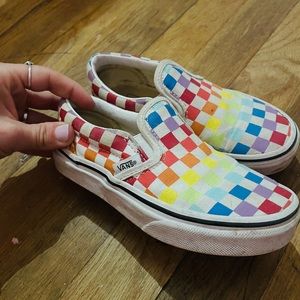 Rainbow check vans 12c